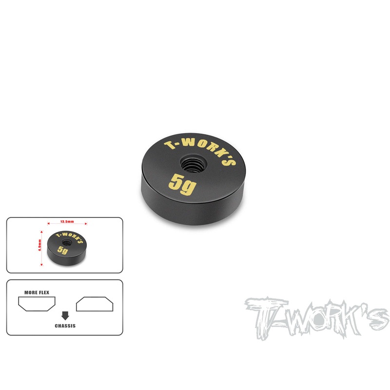 TA-066-M  Anodized Precision Balancing Brass Weights 5g  ver.2  ( 13.5 x 4.9mm )