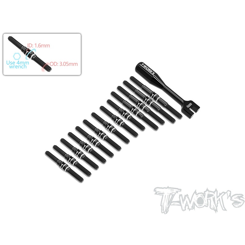 TBB-A800R    64 Titanium Black Coating Turnbuckle Set ( For Awesomatix A800R/A800RR )