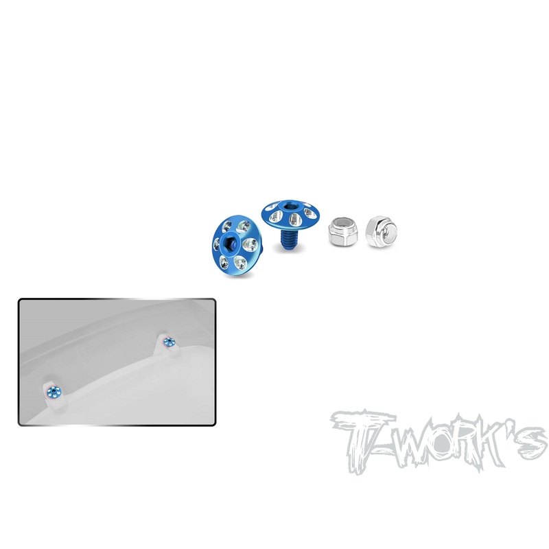 TO-335  1/10 Light Weight Aluminium 9.5mm Wing Washer Screw  2pcs. (5 colors)