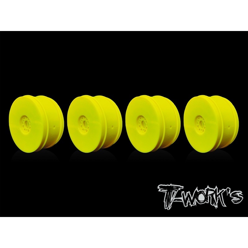 TO-339-A    1/8 Buggy Wheel 4pcs. ( White/Yellow )