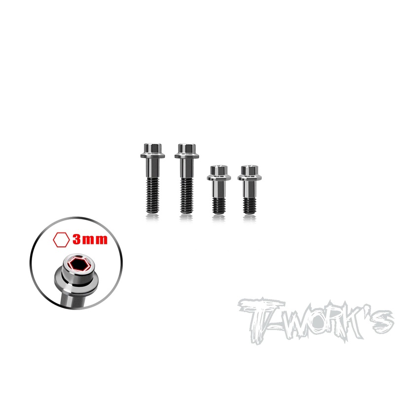 TP-183-K   64 Titanium King Pin Screw  ( For Kyosho MP10/MP9 )