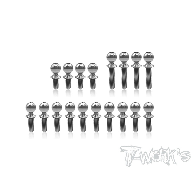 TP-18464 Titanium Ball End set ( For Yokomo SO1.0 )18pcs.