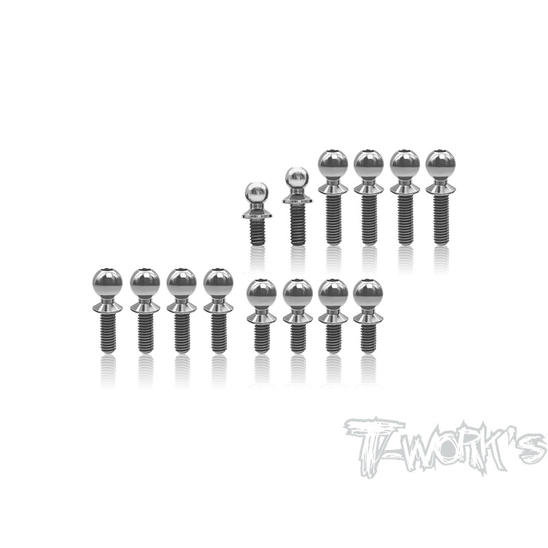 TP-18864 Titanium Ball End set ( For Team Associated RC10 T6.4 )14pcs.