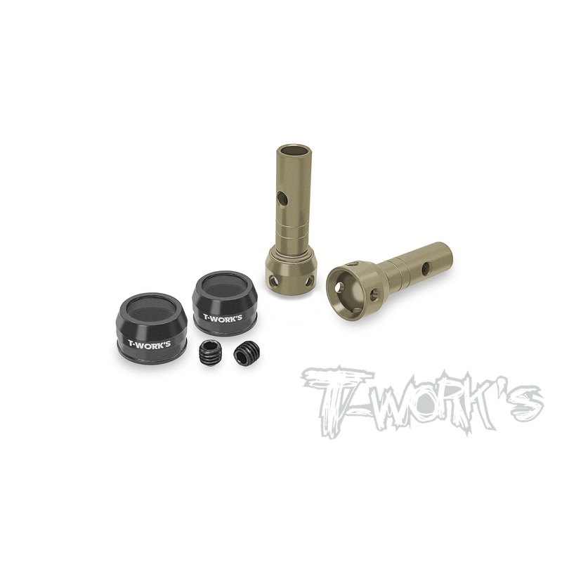C-F8-C Hard Coated 7075-T6 Alum. F/R Axle Shaft With Cover (( For Sparko F8 & SWORKZ 35.4 ) * Only use for T-Work's CVD ) 2pcs *
