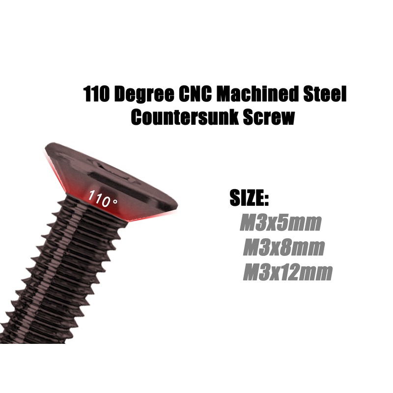 SS-10DC   110 Degree CNC Machined Steel Countersunk Screw 10 pcs.