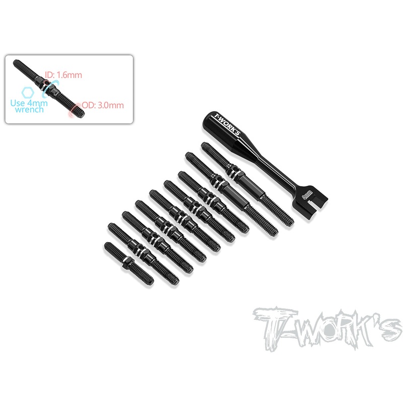 TBB-BD12  64 Titanium Black Coating Turnbuckle Set ( For Yokomo BD11/ BD12 )