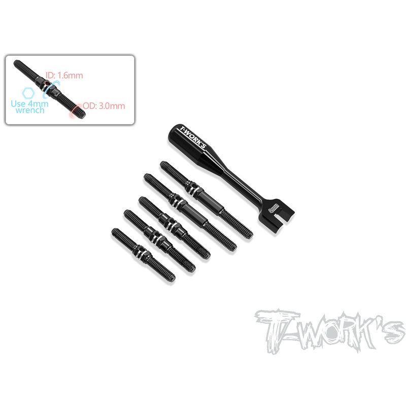 TBB-X4'24 64 Titanium Black Coating Turnbuckle Set ( For Xray X4 2023/ X4 2024/X4F'25 )