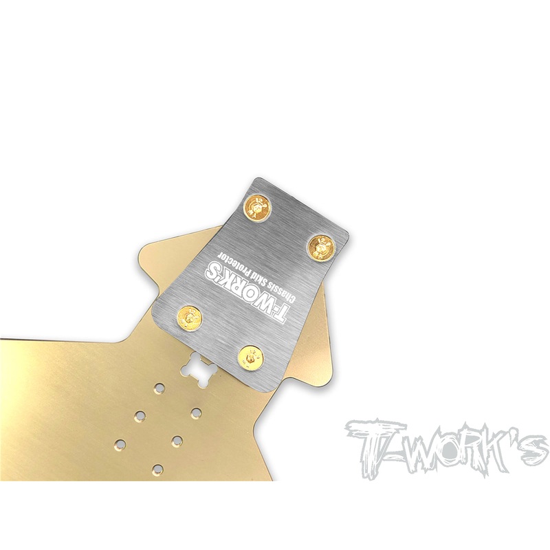 TO-220-35.4   Stainless Steel Rear Chassis Skid Protector ( SWORKZ S35.4 EVO / S35.4E EVO ) 2pcs.