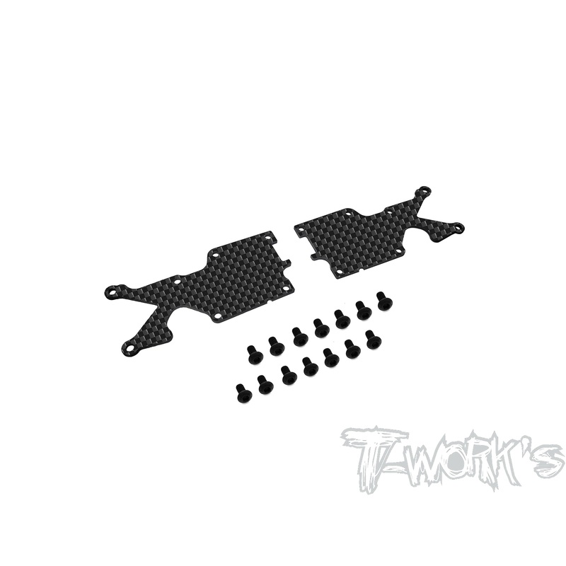 TO-246-35.4EVO-R    Graphite Rear A-arm Stiffeners 1mm/1.5mm ( For Sworkz S35-4 EVO/ S35.4EVO )