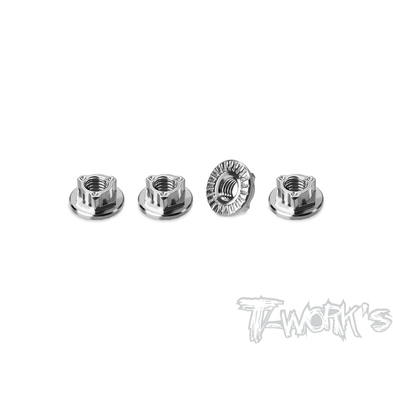 TP-195-A    64 Titanium Ultra Light Weight Serrated M4 Wheel Nuts ( 4pcs. )
