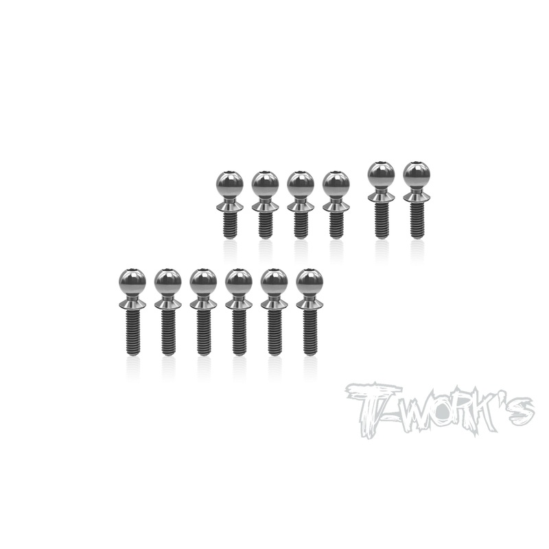 TP-199-A 64 Titanium Ball End set ( For Mugen MSB1 )12pcs.