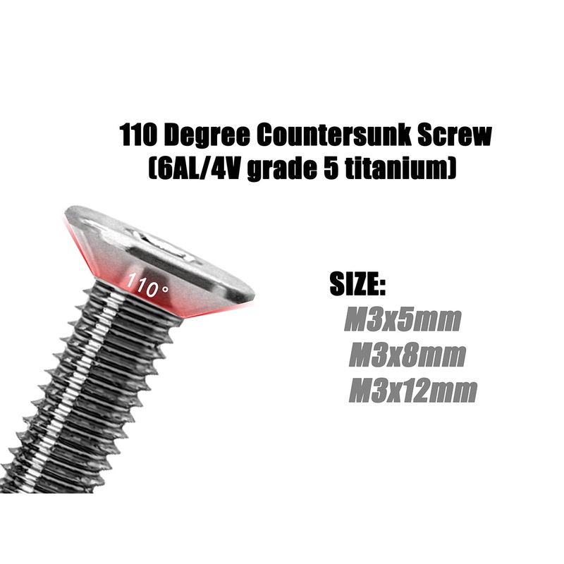 TSS-10DC      3mm x 5/6/8/12mm   110 Degree Countersunk Screw   (8pcs.)