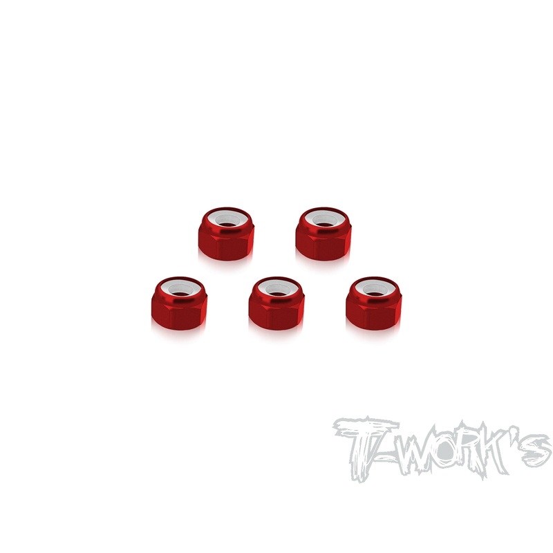 ASS-4LN   Aluminum Lock Nuts 4mm 5pcs.