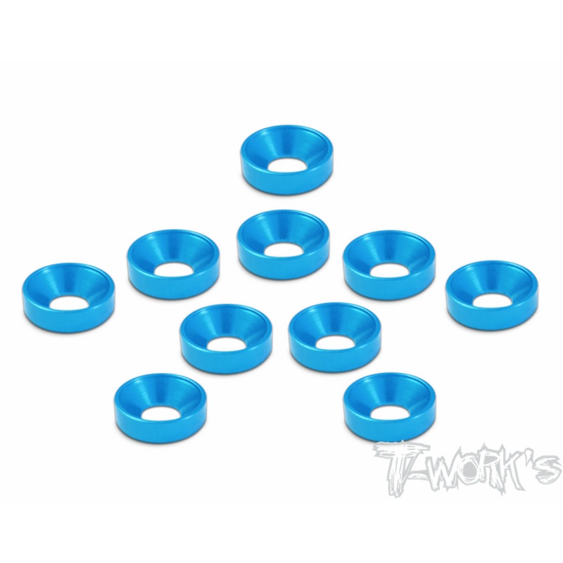 TA-001 Anodized Alum M3 Countersunk Washers (10 pcs)