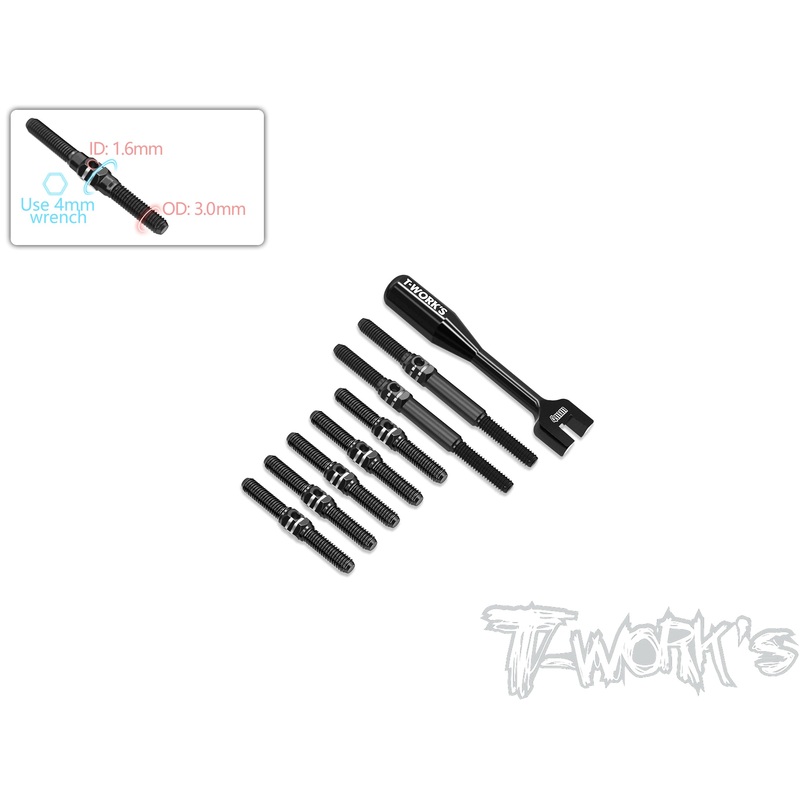 TBB-T4F'21   64 Titanium Black Coating Turnbuckle Set ( For Xray T4F'21 )