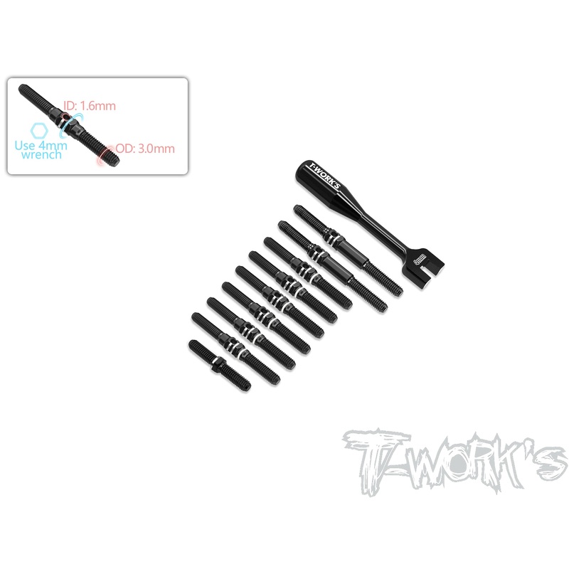 TBB-TC10-3 64 Titanium Black Coating Turnbuckle Set ( For AXON TC10/3 )