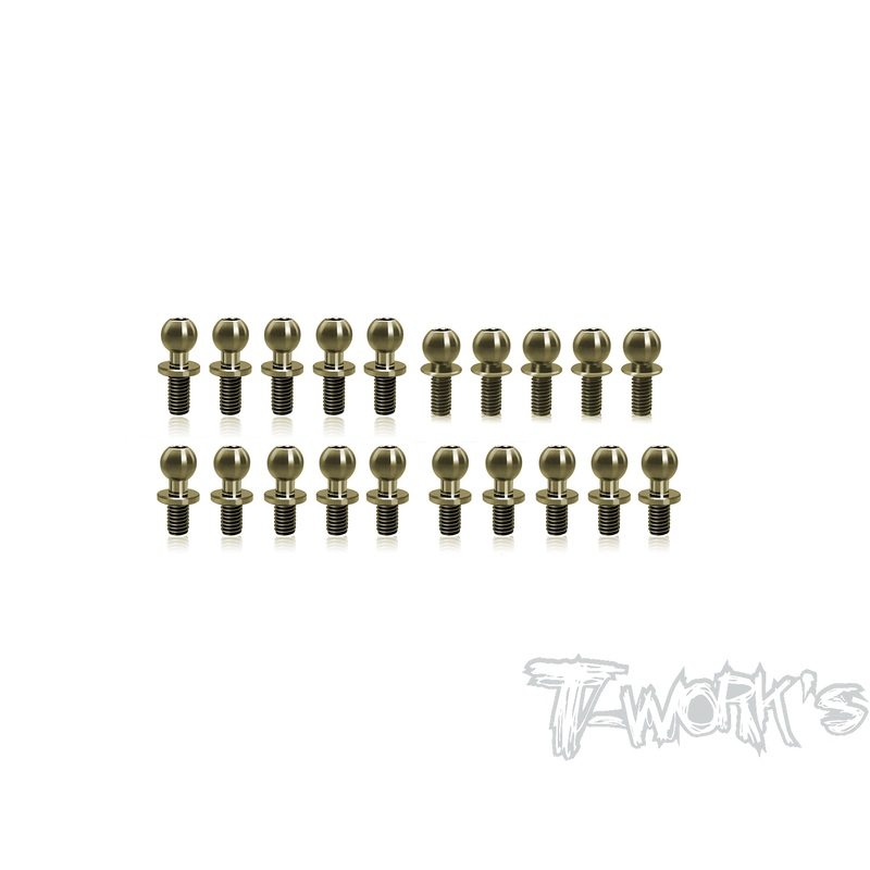 TE-205-MS1.0   7075-T6 Hard Coated Alum.Ball End Set ( For Yokomo MS1.0 ) 20pcs.
