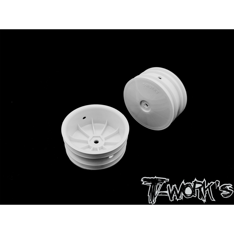 TE-226-E    2.2" 12mm Hex 4WD Front Wheel White/Yellow ( For TLR 22-4 )