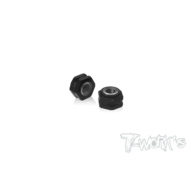 TE-263   Alum. Front Hex Adapter With Bearing For Tamiya DT03