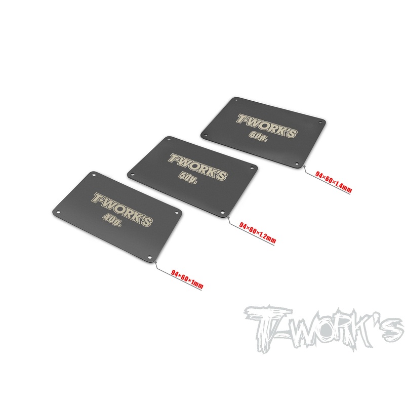 TE-B7-G    Black Coating Steel Battery Weight ( 40/50/60g )For  Team Associated RC10 B7