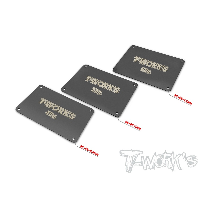 TE-SO2.0-A    Black Coating Steel Battery Weight  ( 40/50/60g ) For Yokomo SO2.0