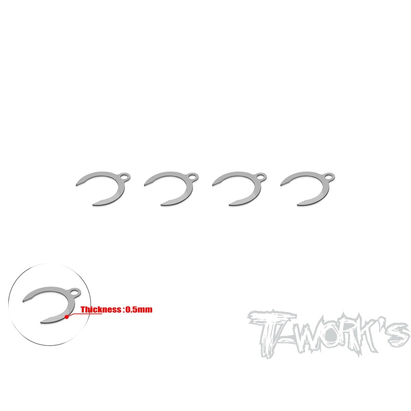 TO-346-AStainless Steel Front Upper Arm Adjust Camber Spacer 0.5mm/1mm/2mm ( 4pcs. )(For Infinity IFB8)