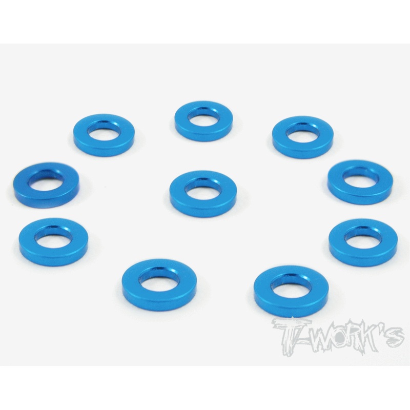 TA-008 Aluminum 3mm Bore Washer 1.0mm 10 pcs.