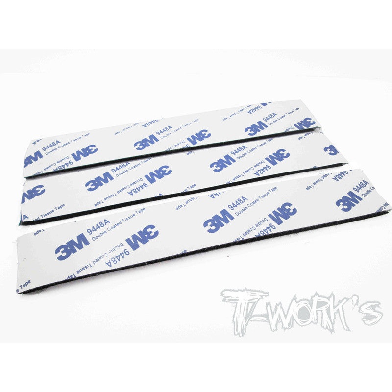 TA-076 Black Adhesive Velcro Tape 25mm x 150mm (3pcs.)