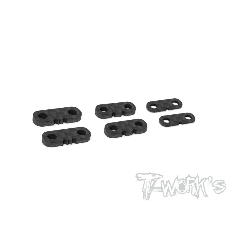 TA-125 Graphite Servo Mount Spacer Set ( 1.0 , 2.0 , 2.5mm Each 2pcs. )