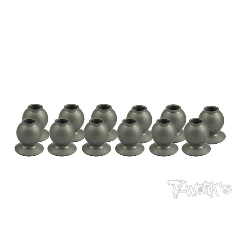 TO-073 Aluminium Light Weight Hard Coated Pivot Ball Set  12pcs.  (For  Team Durango DNX408)