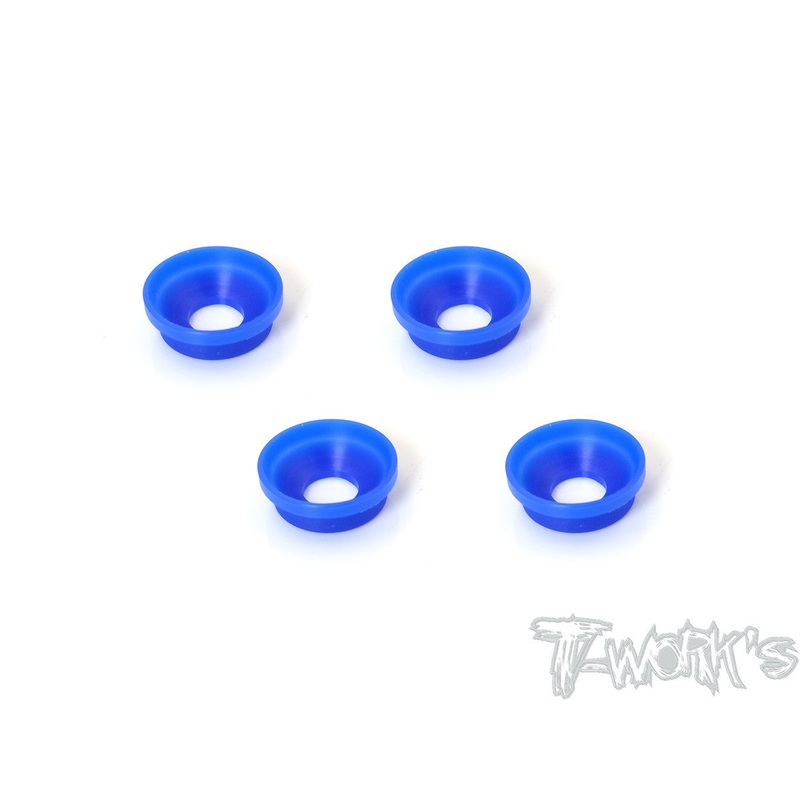 TO-131-RC8 POM Front Upright Adjust Nut Spacers 4pcs. ( For Team Associated RC8 B3/3.1/B3.2 )