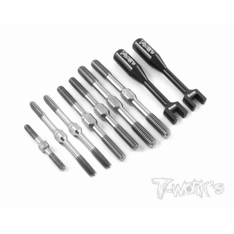 TB-024 Xray XB808/XB808E Titanium Turnbuckle Set
