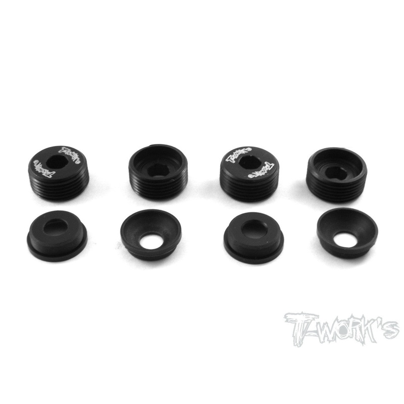 TO-132 Brass Front Upright Adjust Nut with POM Spacers ( For Mugen MTX/MRX)  4pcs.