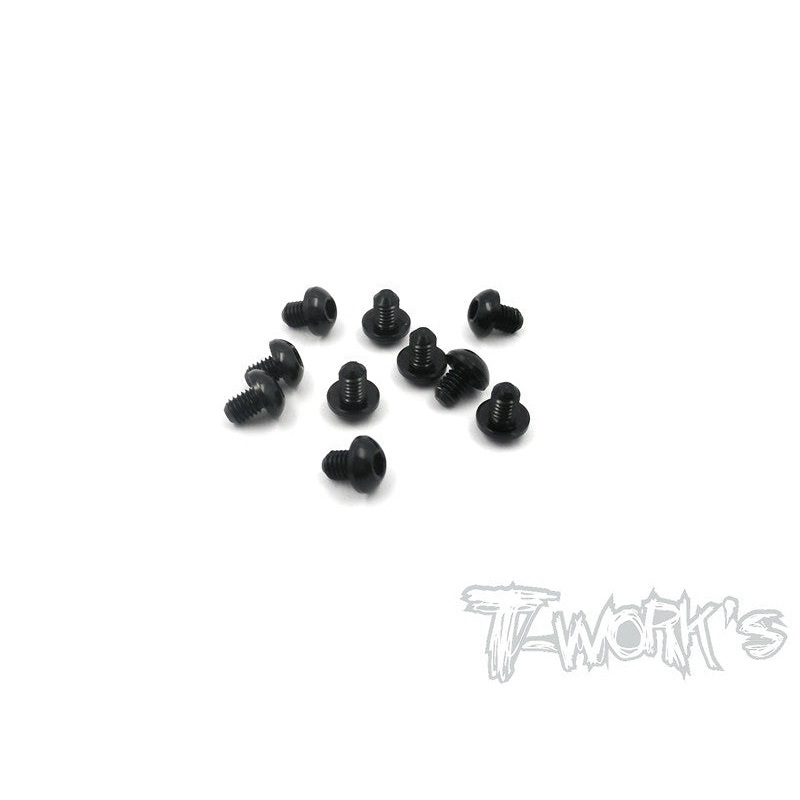 ASS-304BBK 7075-T6 Hex. Socket Button Head Screw(Black)  3x4mm 10pcs.