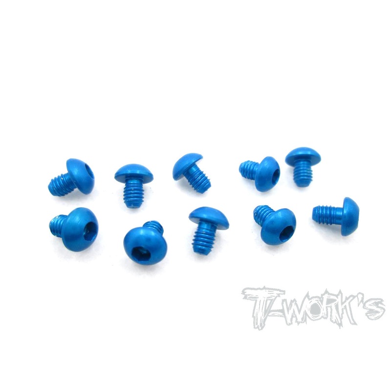 ASS-305BB 7075-T6 Hex. Socket Button Head Screw(Blue)  3x5mm 10pcs.
