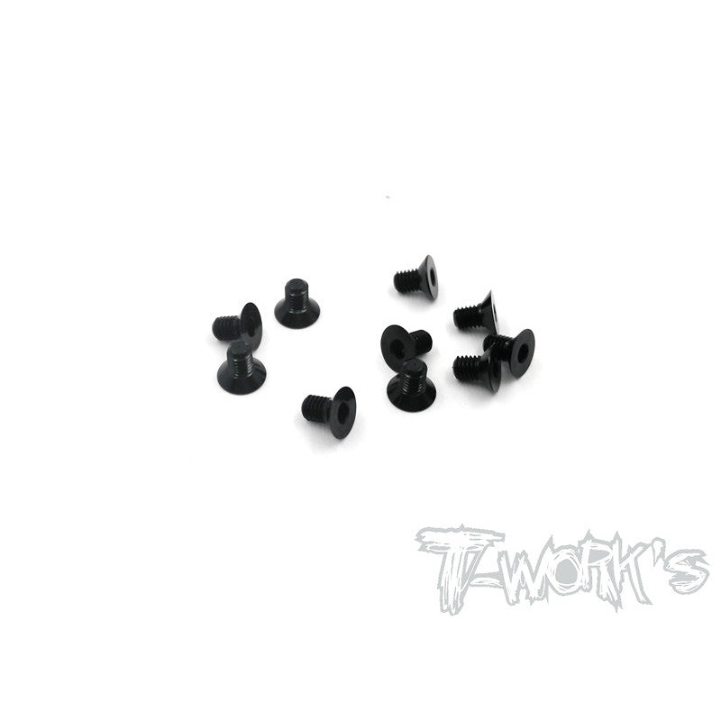 ASS-305CBK 7075-T6 Hex. Countersink Screw (Black) 3mm x 5mm 10pcs.