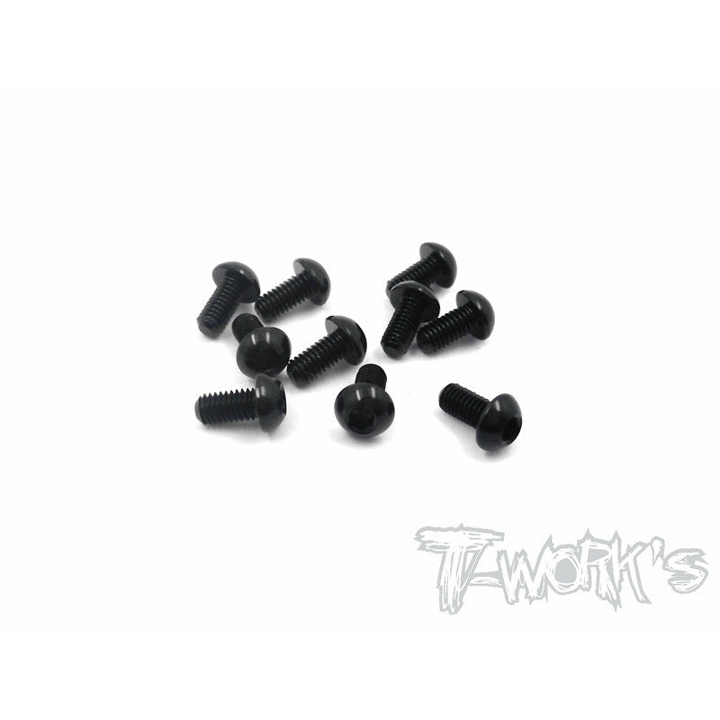 ASS-306BBK 7075-T6 Hex. Socket Button Head Screw(Black)  3x6mm 10pcs.