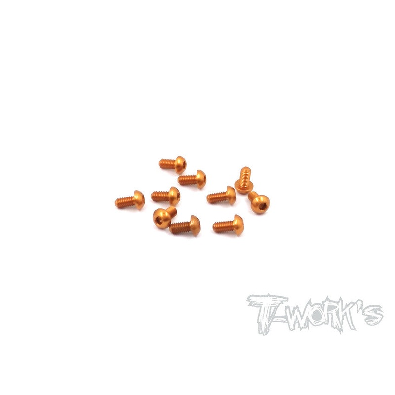 ASS-306BO 7075-T6 Hex. Socket Button Head Screw(Orange)  3x6mm 10pcs.