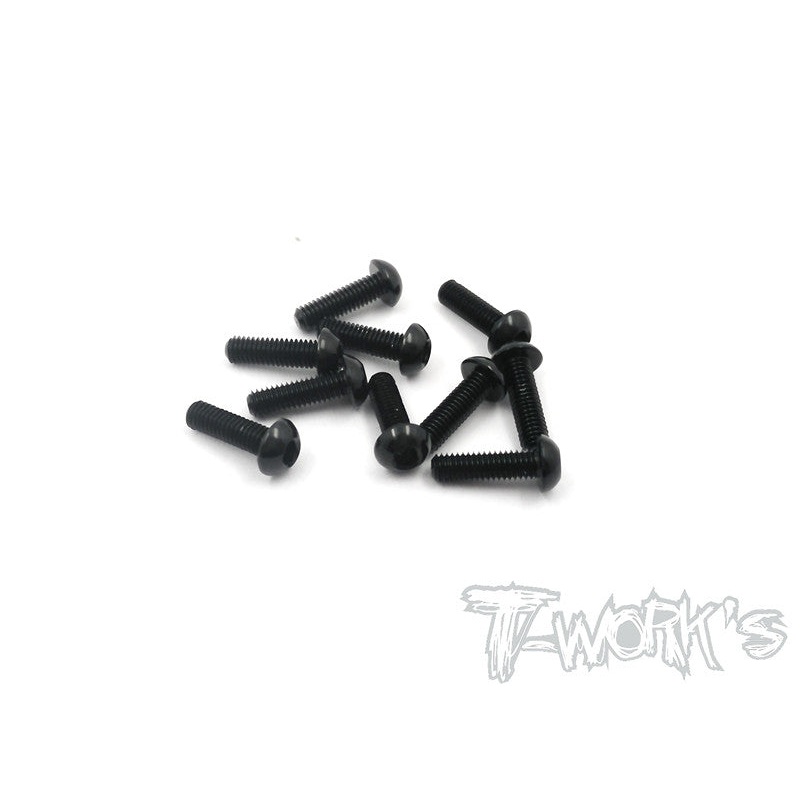 ASS-310BBK 7075-T6 Hex. Socket Button Head Screw(Black)  3x10mm 10pcs.