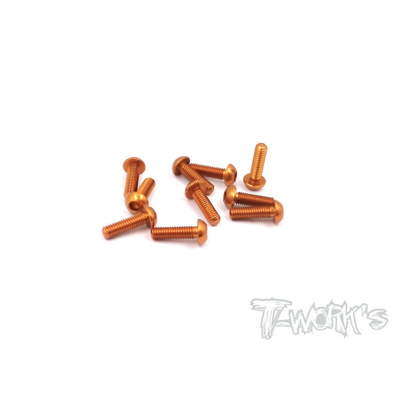 ASS-310BO 7075-T6 Hex. Socket Button Head Screw(Orange)  3x10mm 10pcs.