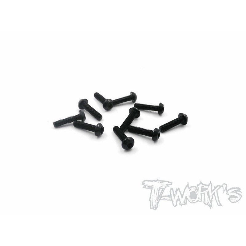 ASS-312BBK 7075-T6 Hex. Socket Button Head Screw(Black)  3x12mm 10pcs.
