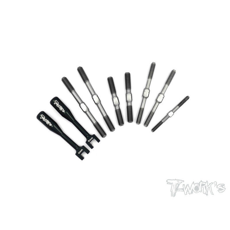 TB-030 Team C T8 & T8E Titanium Turnbuckle Set
