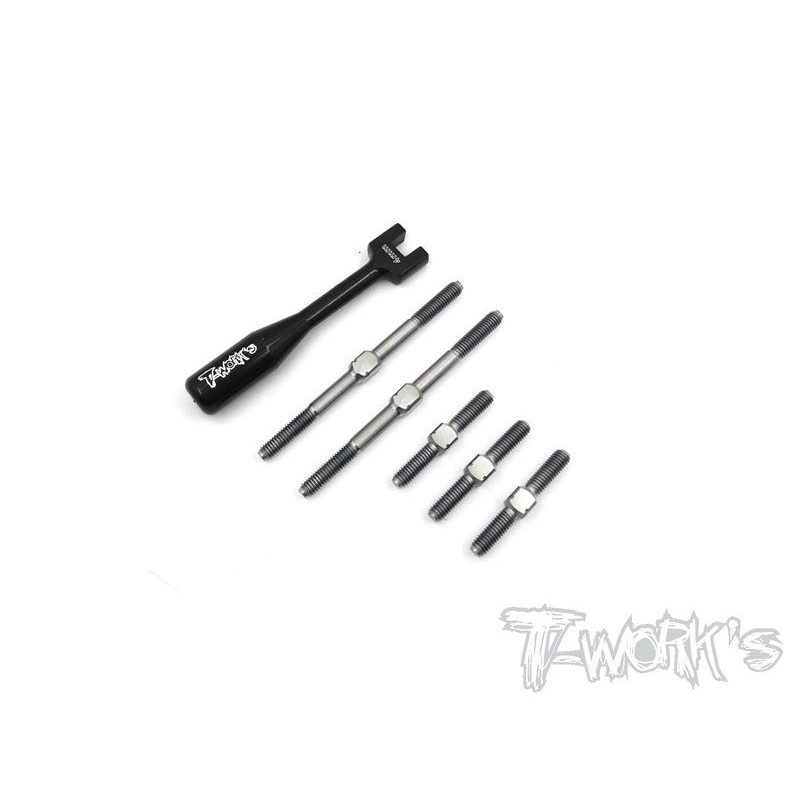 TB-089 64 Titanium Turnbuckle Set For Serpent 733
