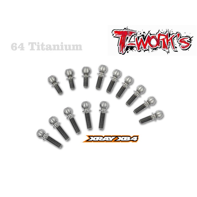 TP-011 64 Titanium 4.9mm Ball End  set ( For Xray XB4 )