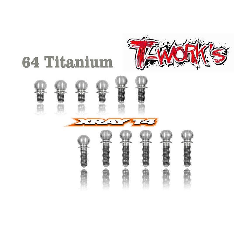TP-012 64 Titanium 4.9mm Ball End  set ( For Xray T4 )