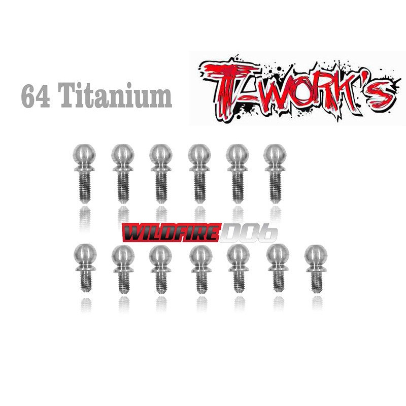 TP-014 64 Titanium 5.5mm Ball Connector Set ( For VBC D06 )