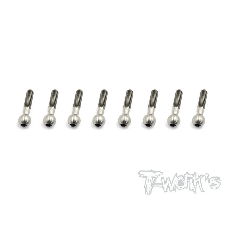 TP-015-8   64 Titanium Pivot ball threaded upper arm ( For Serpent Project 4X,S411,F110,S120,748,977,S120LT-LR,4X EVO,X20)8pcs.