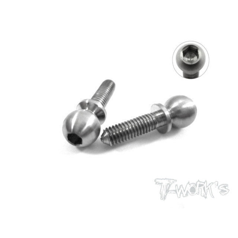 TP-017 64 Titanium 5.5mmx9.7mm Ball Connector  ( For VBC D06 )2pcs.
