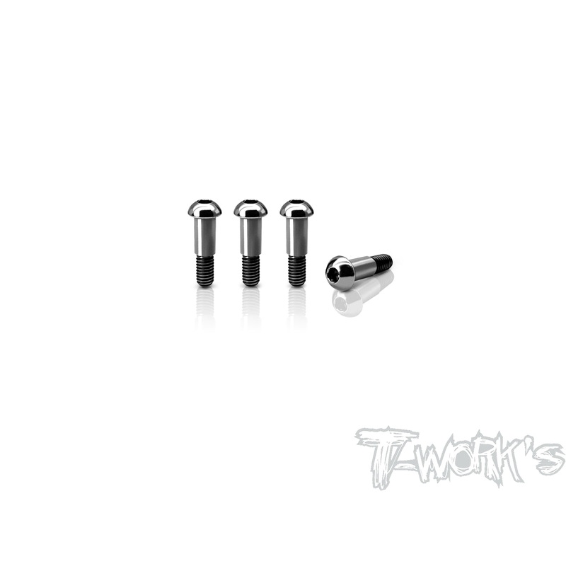 TP-022   64 Titanium King Pin Screw 4pcs. ( For Team Losi 22-4 )