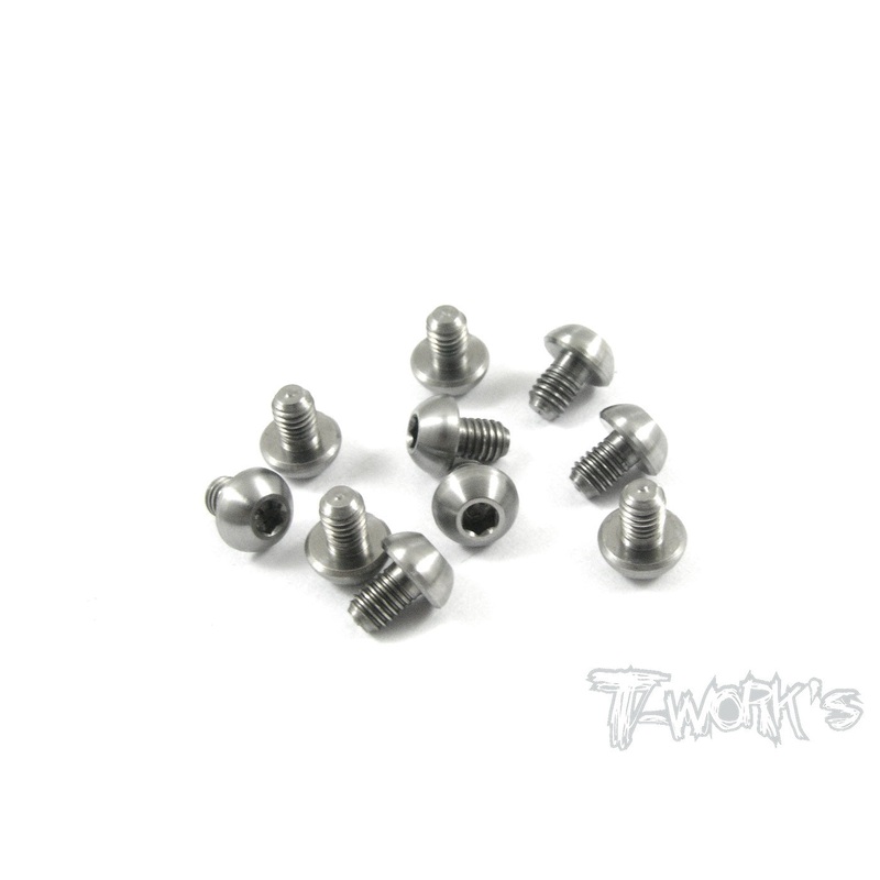TSS-304B 3mm x 4mm  64 Titanium Hex. Socket Button Head Screw 10pcs